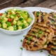Grilled Turkey Burgers with Cucumber Salad