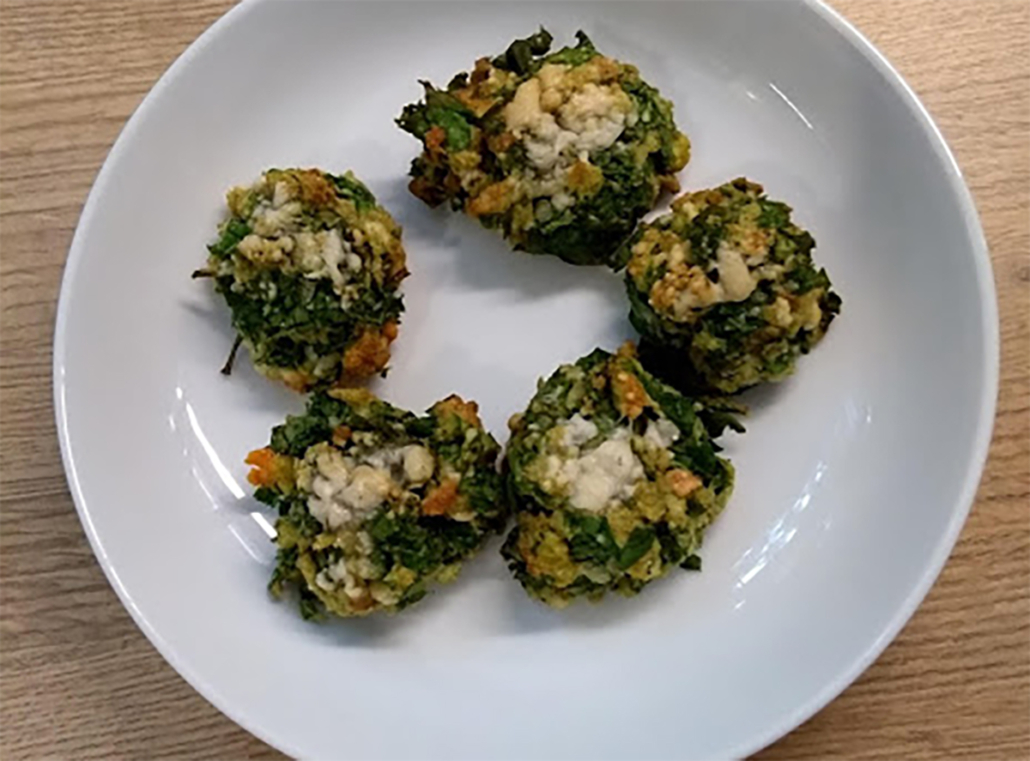 healthy snack food spinach balls
